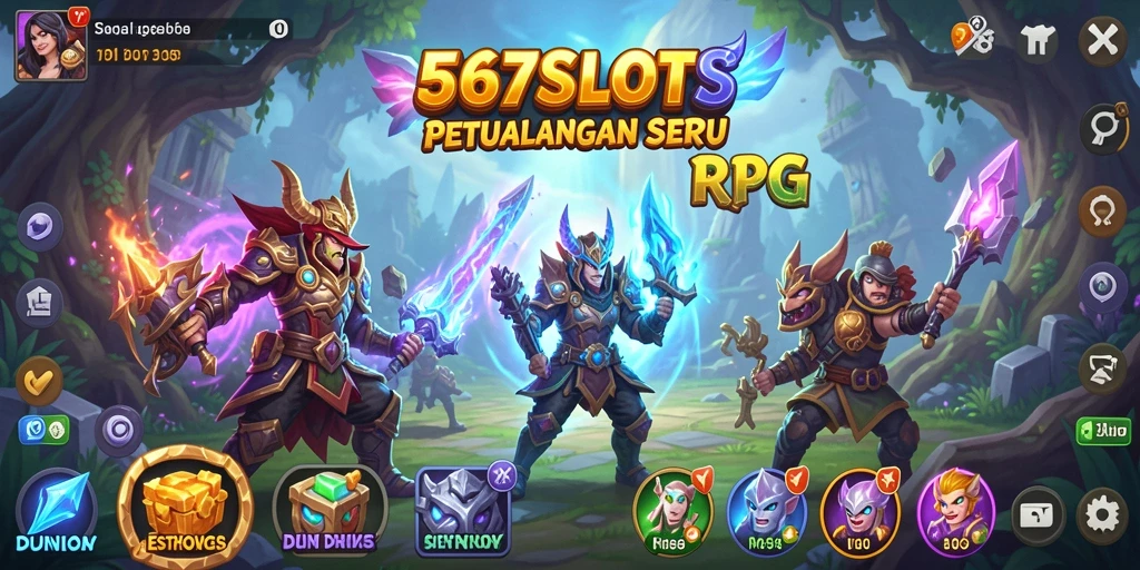 Tampilan gameplay RPG yang seru dan mendebarkan di 567SLOTS.