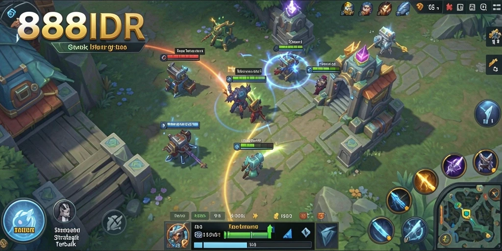 Screenshot gameplay <strong>888IDR</strong> menampilkan pertempuran strategi yang mendebarkan.