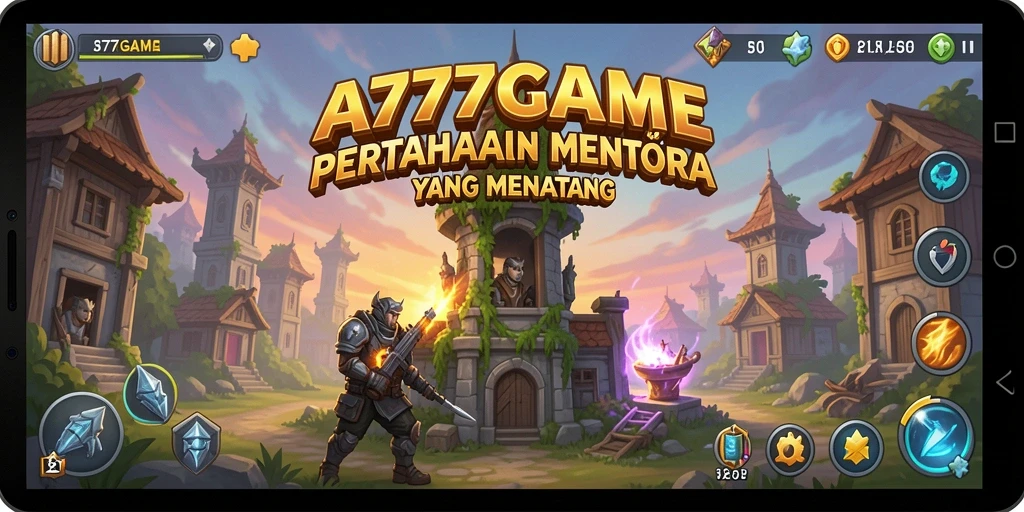 Gameplay menara pertahanan A777GAME dengan strategi dan tantangan.