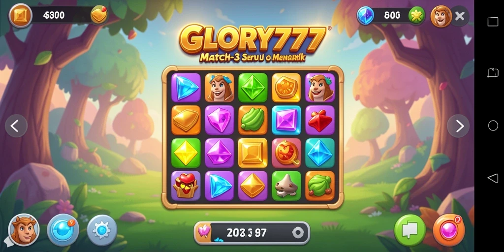 Tampilan gameplay GLORY777 yang seru dan menantang.