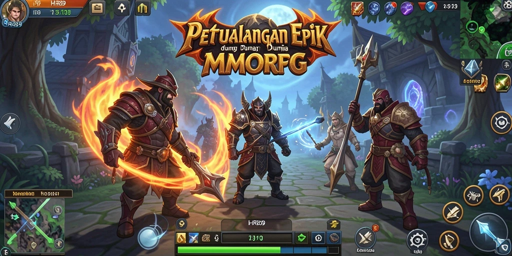 Screenshot HR89 menampilkan aksi seru dalam pertempuran MMORPG.