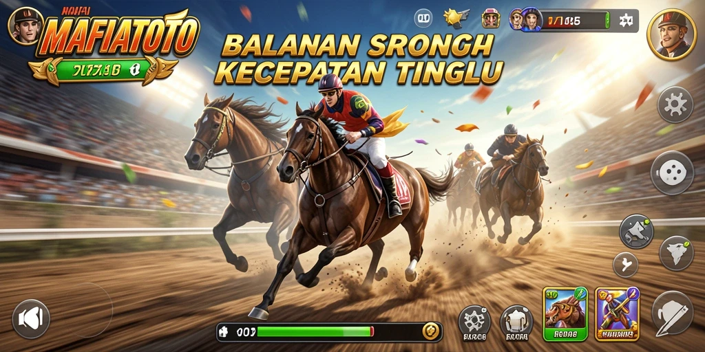 Tampilan screenshot MAFIATOTO menunjukkan aksi balapan motor yang mendebarkan.