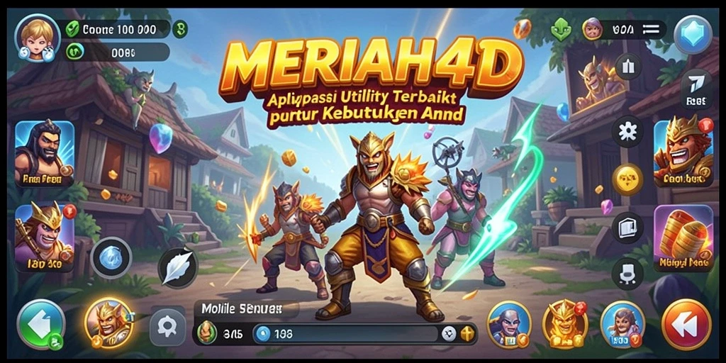 Tampilan aplikasi MERIAH4D dengan fitur-fitur Utility yang memudahkan pengguna.