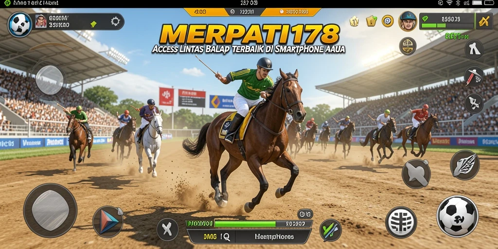 Screenshot gameplay MERPATI178 dengan suasana balapan yang intens.