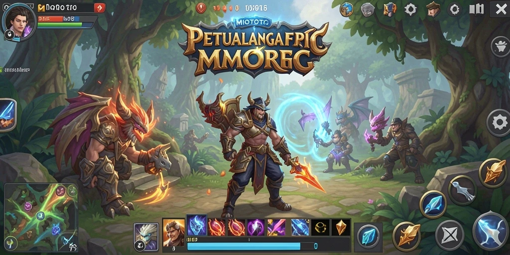 Tampilan gameplay menarik dari MIOTOTO yang menunjukkan pertarungan epik dan eksplorasi.