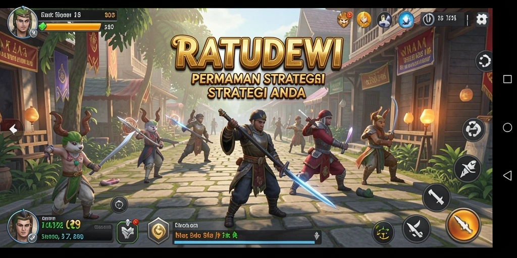 Tampilan gameplay menegangkan dengan taktik strategi yang dalam.
