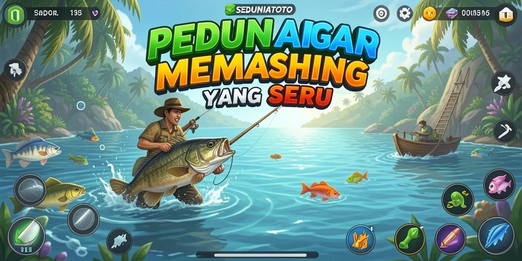 Gameplay SEDUNIATOTO yang menampilkan pengalaman memancing yang menarik.