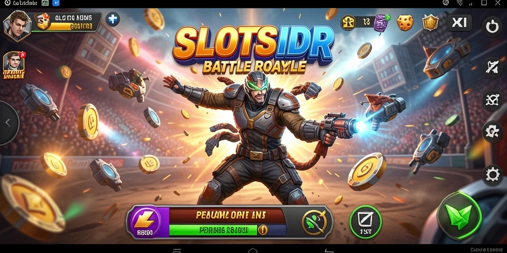 Screenshot SLOTSIDR menampilkan duel seru dalam arena Battle Royale.